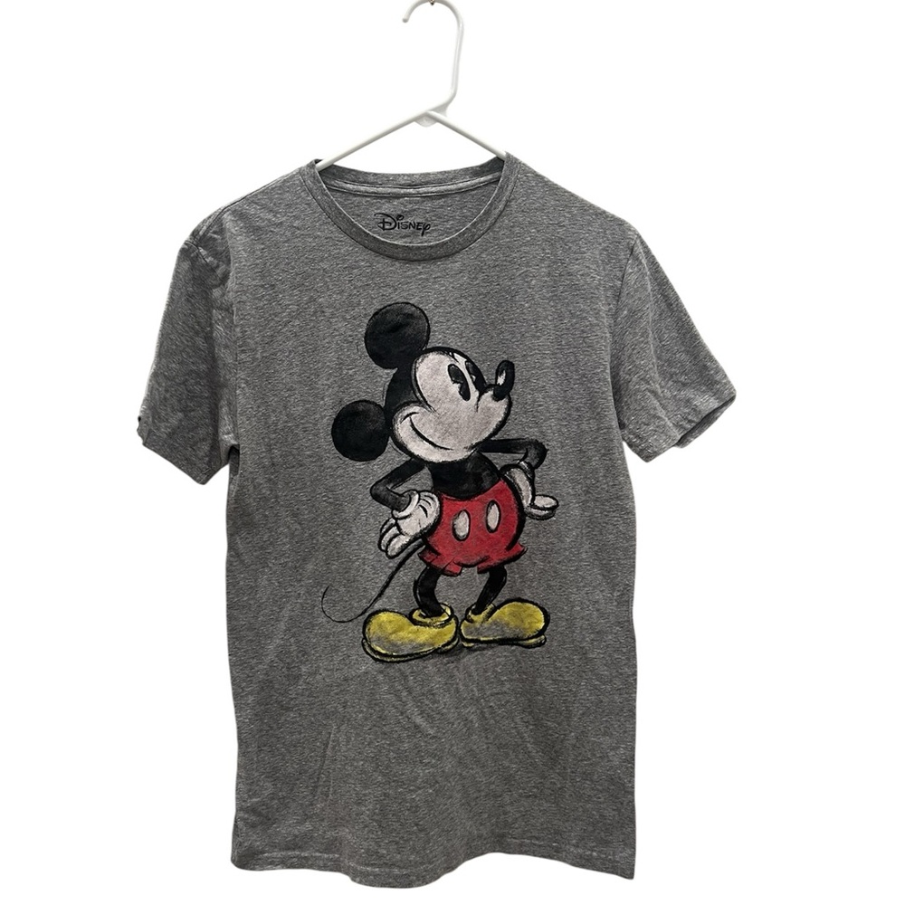 Men’s Disney Gray Tee with Mickey Mouse Graphic Size Medium